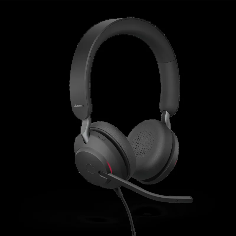 Jabra Evolve2 40 SE – Trådbundet stereo-headset med brusreducering och 3 mikrofonteknik