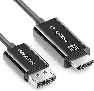 deleyCON 3,0m DisplayPort till HDMI-Kabel