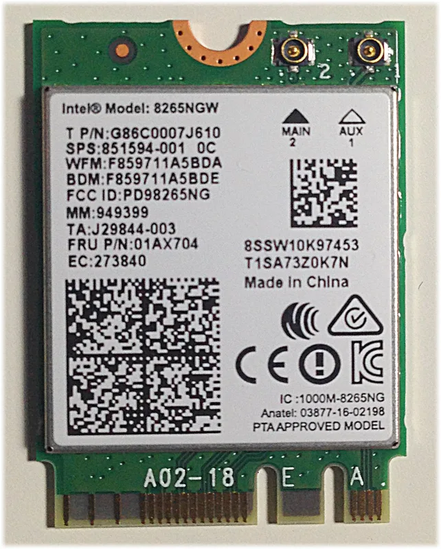 Intel Dual Band trådlös- AC 8265