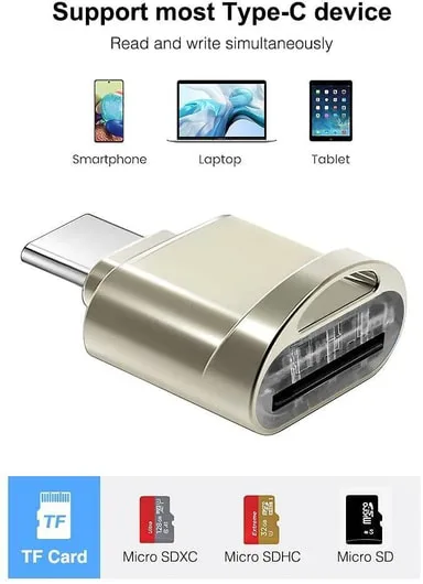 Gembird - Kortläsare (SD, TransFlash, microSD, SDHC, microSDHC, SDXC, microSDXC) - USB-C 3.1 Gen 1