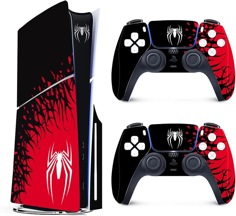 För PS5 Slim Skin Disc Edition & För PS5 Slim Skin Digital Edition Konsol Och Handkontroll Vinylöverdrag Skins Wraps
