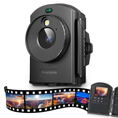 Actionkameror Time Lapse Camera Full Color 1080p Low Light Digital Timelapse HD VCR Med 32g kort IP66 Vattentät for jaktövervakning Flera fotograferin