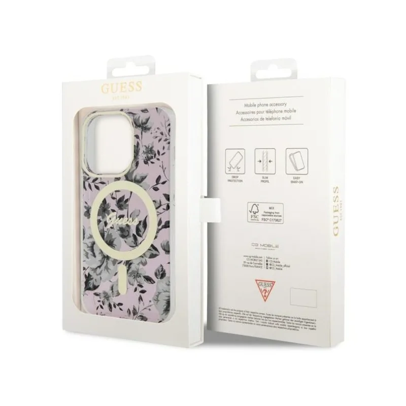 Guess iPhone 14 Pro Skal Flower MagSafe