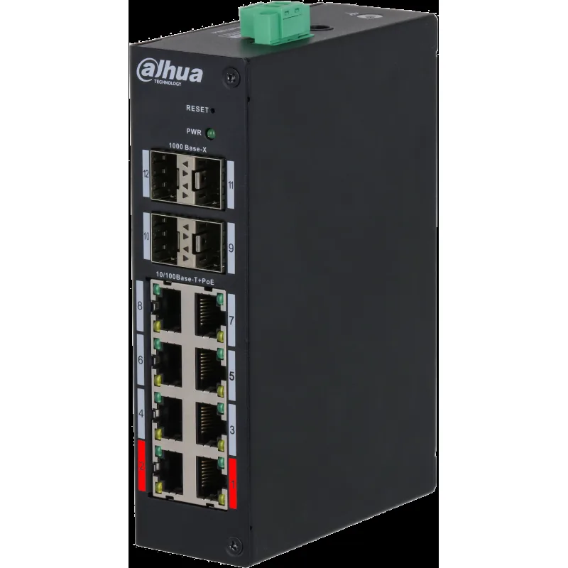 DAHUA DH-HS4412-8ET-96 Industriell L2-switch med 8 portar