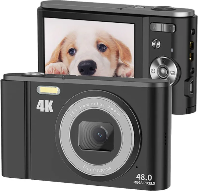 Videokamera videokamera 48 MP digitalkamera for nybörjare for fotografering 4K Selfie Vlog Videokamera Autofokus Videokamera Vidvinkel Vintage Photo R