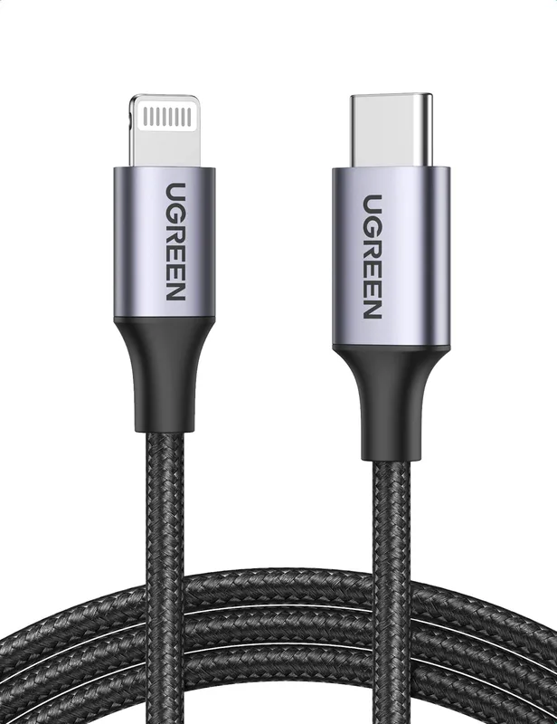UGREEN MFi-certifierad USB-C till Lightning-kabel i nylon, för iPhone