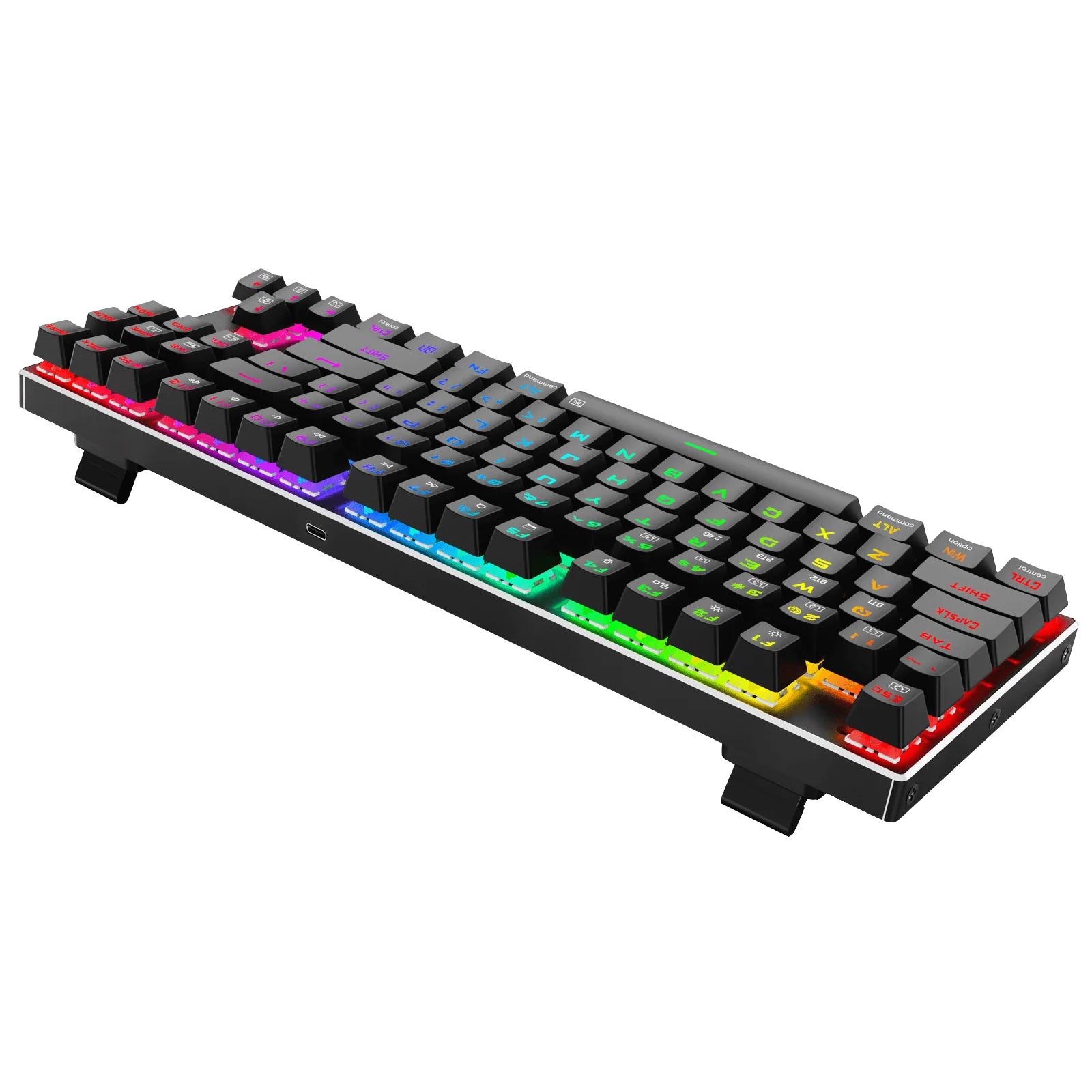 Redragon K660 (K556 TKL) PRO trådlöst RGB-speltangentbord, 80 % 87 tangenter BT/2,4 GHz tri-mode mekaniskt aluminium tangentbord med Mac-funktionsknap