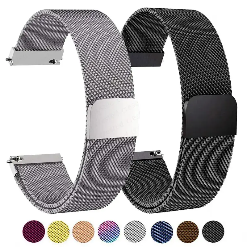 Metallarmband For Garmin Vivoactive 3 4 4s, Klockarmband For Venu 2 2s 3s SQ 645, Armband Milanese Loop