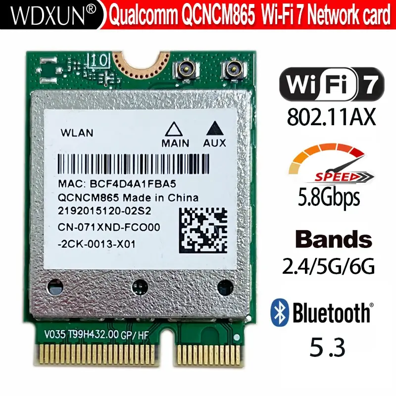 QCNCM865 WiFi 7 Nätverkskort