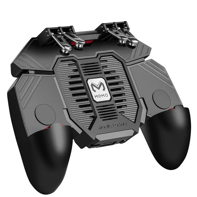 Mobile Game Controller, PUBG Mobile Game Controller Gaming Grip Smartphone Gamepad Telefon Spelkontroll med Kylfläkt