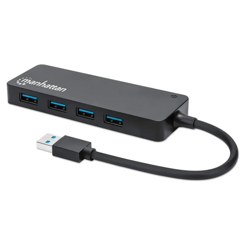 Manhattan 102735 kortlæser USB 3.2 Gen 1 (3.1 Gen 1) Type-A/Type-C Sort, Transparent