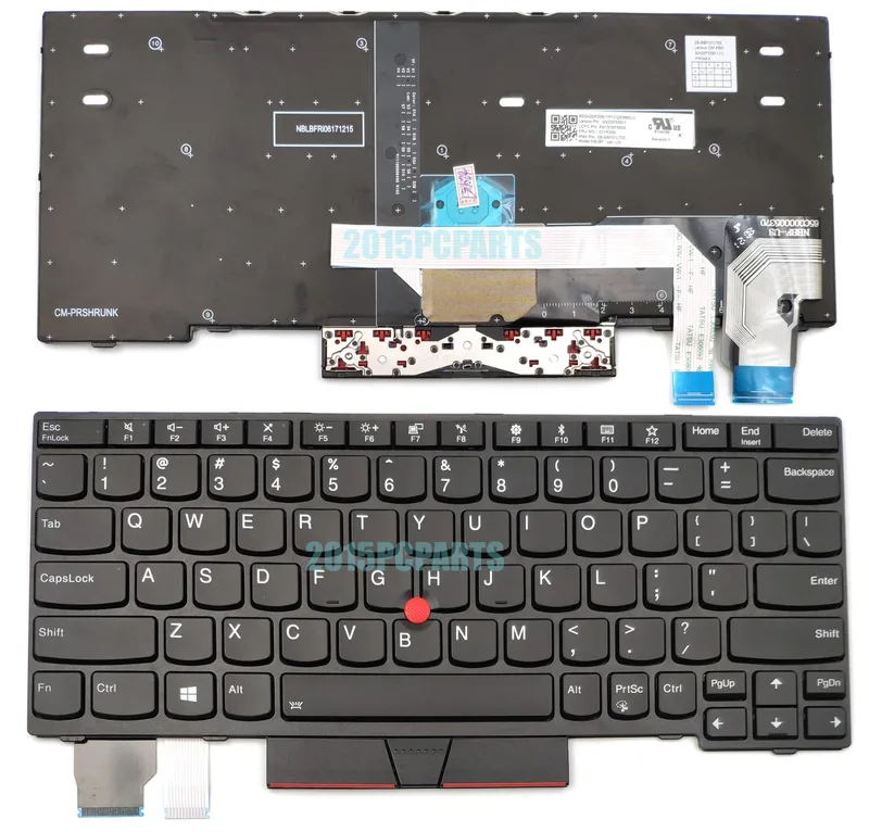 Ersättningstangentbord med bakgrundsbelyst för Lenovo Thinkpad X280 A285 X390 X395 L13 Gen1 (UK engelska, svart)