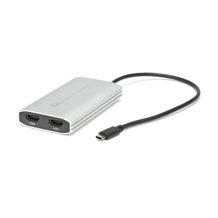 OWC USB-C Dual HDMI 4K displayadapter med DisplayLink – för Apple Silicon M1 och M2 Macs eller andra Macs eller datorer med USB-C eller Thunderbolt