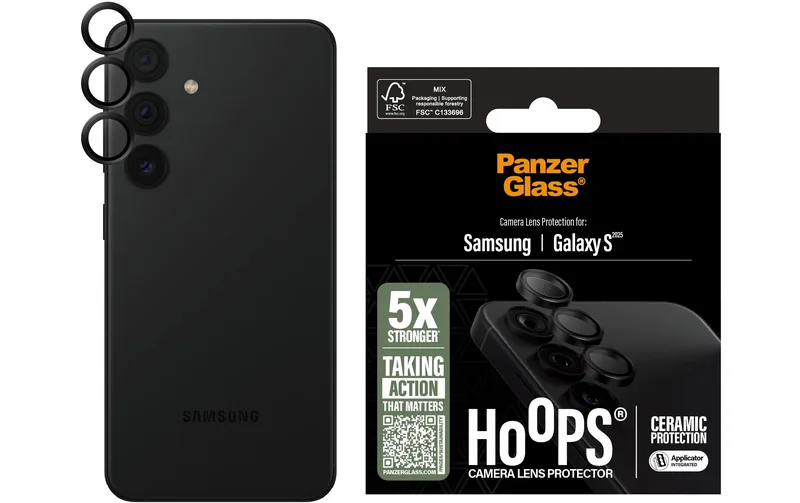 PanzerGlass Hoops keramiskt linsskydd Samsung Galaxy S25