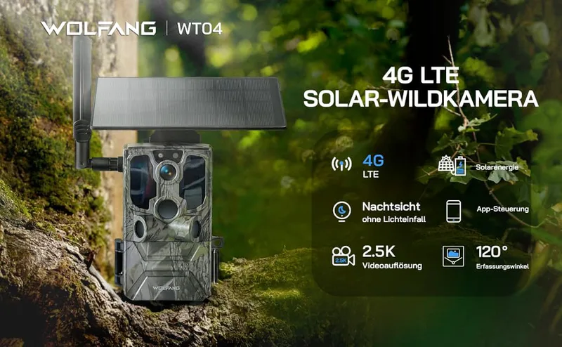 WOLFANG 4G LTE Solkamera för Vilda Djur