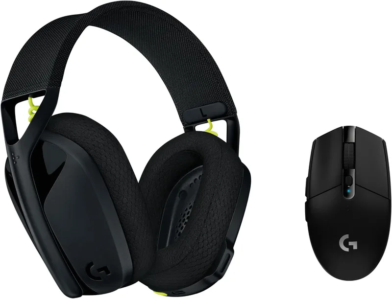 Logitech Gaming Headset Lightspeed G733 Black & Logitech Gaming Mouse G305 Black
