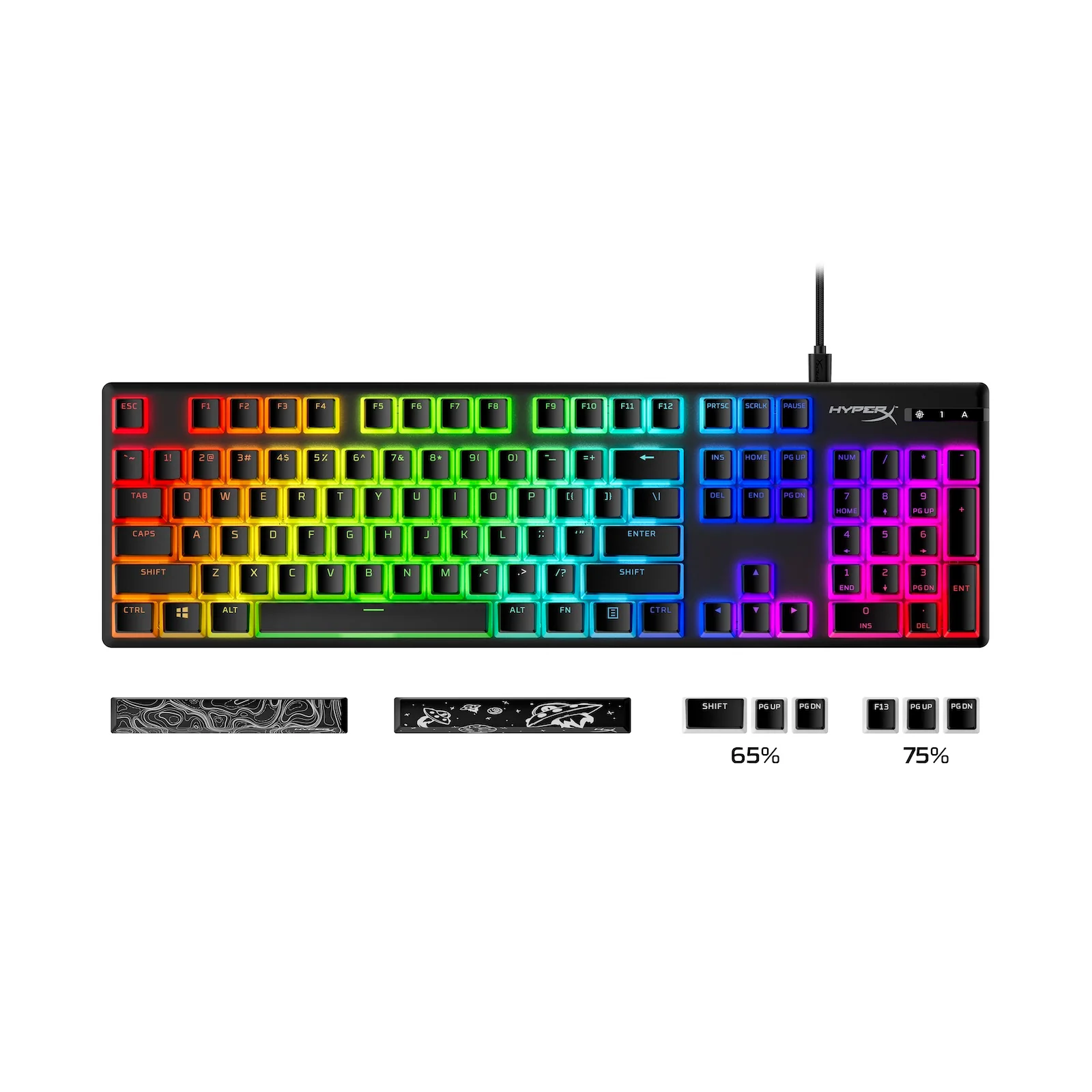 HyperX Pudding-tangenter 2 – komplett tangentuppsättning