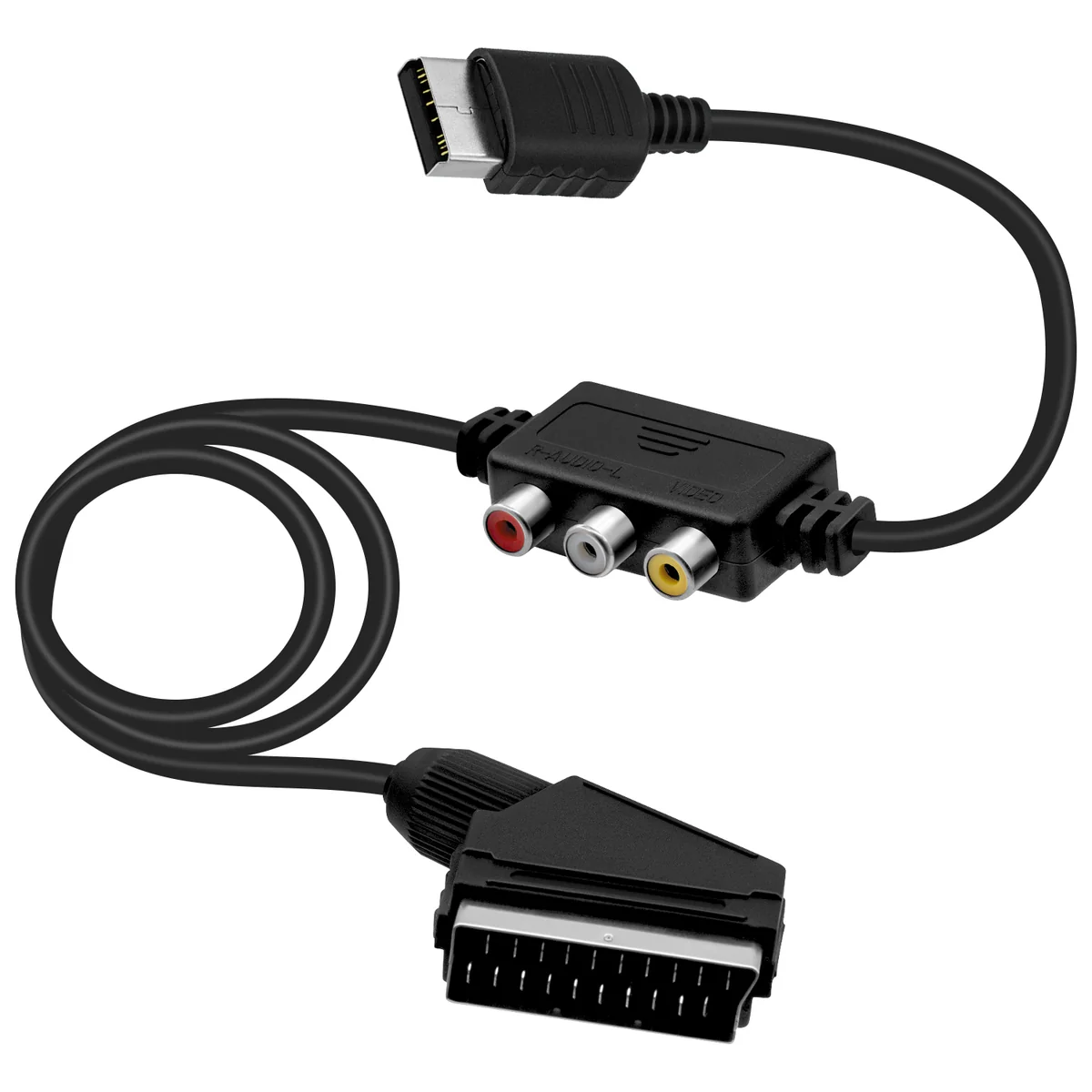 Retrogame Sega Dreamcast RGB scart-kabel med AV Box Adapter