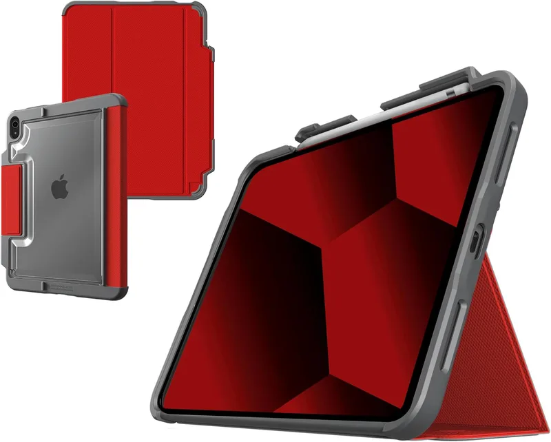 STM Dux Plus 27,7 cm (10.9") Cover Sort, Rød