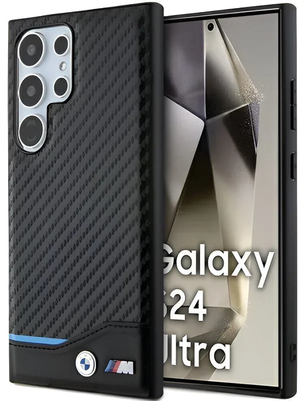BMW Mobilskal till Galaxy S24 Ultra Läder Carbon