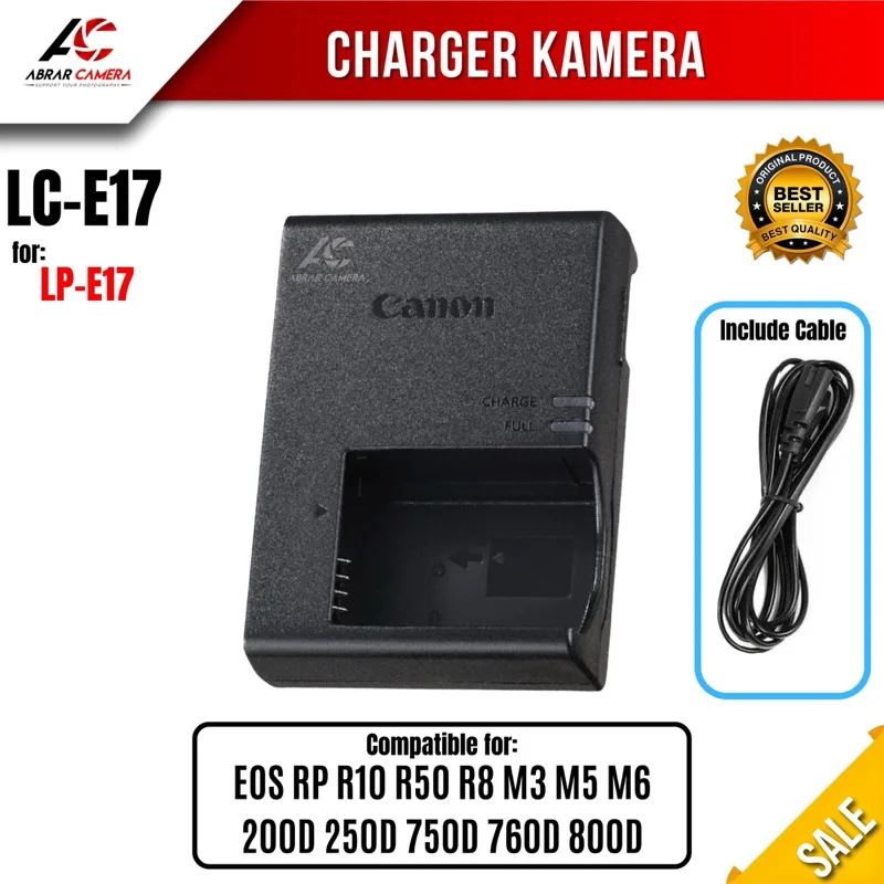 LC-E17 Batteriladdare, Kompatibel med Canon EOS R10 R50