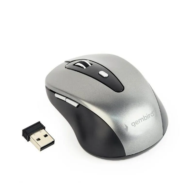 Mus USB optisk WRL grå/svart MUSW-4B-04-GB Gembird