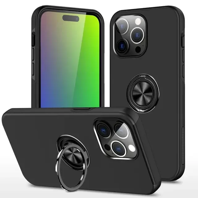 MTK Till iPhone 15 Pro Max Hybrid skal med Finger Ring