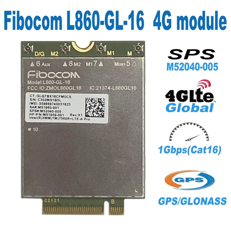 ThinkPad Fibocom L860-GL-16 XMM7560 CAT16 4G PCIE M.2 3042 WWAN Module