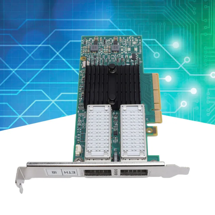 40 GB PCIe Network Card, Dual Port QSFP PCI Express 3.0 X8 Ethernet Adapter, för Optisk Fiber