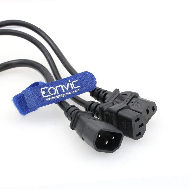Eonvic IEC 320 C14 till 2 x C13 strömkabel