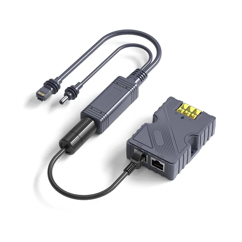 XLTTYWL Starling Mini Poe-injektor, 150 W 2 i 1 GigE Passiv & ESD-skydd Star Link 12 v konverteringssats med Star Link DC&RJ45 adaptersplitter DC 9-36