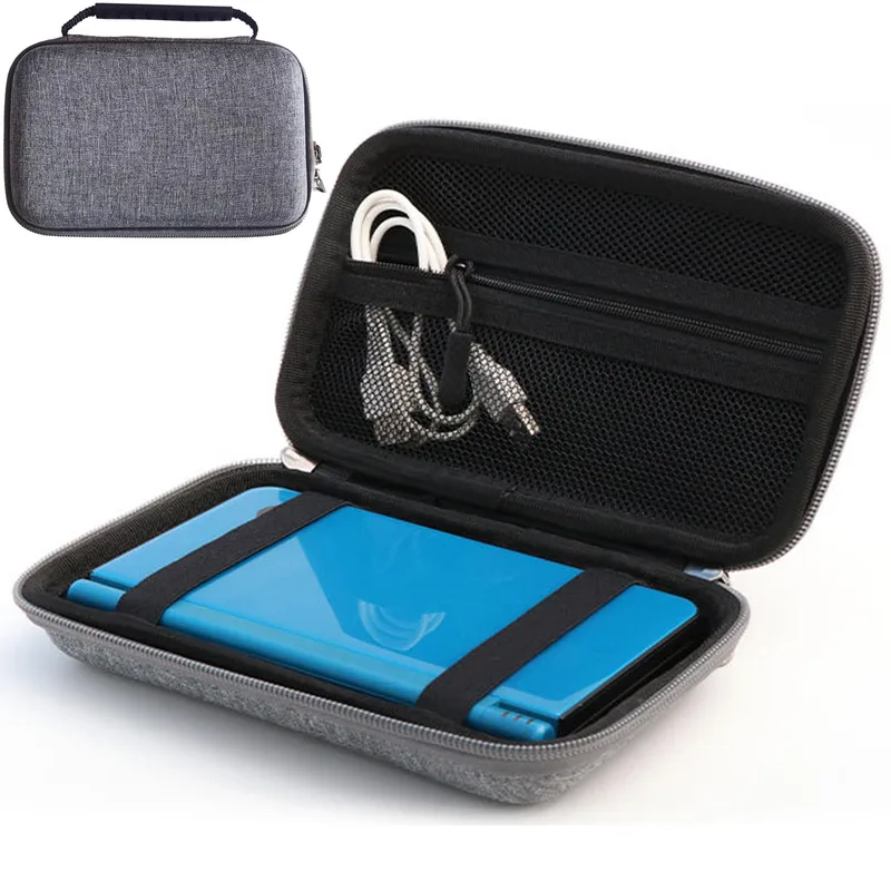 Bärande Fall för NintendOnew New 2DS XL, 2DS LL, New 3DS, 3DS Console, Hard Protective Shell Travel Case Pouch med 8 Game Patridges Slot, Water Proof