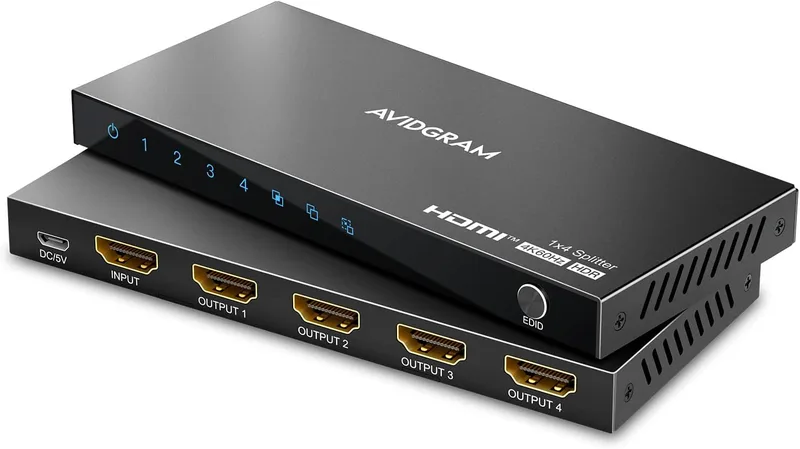 HDMI Video Splitter - 4-Port 4K60 4:4:4