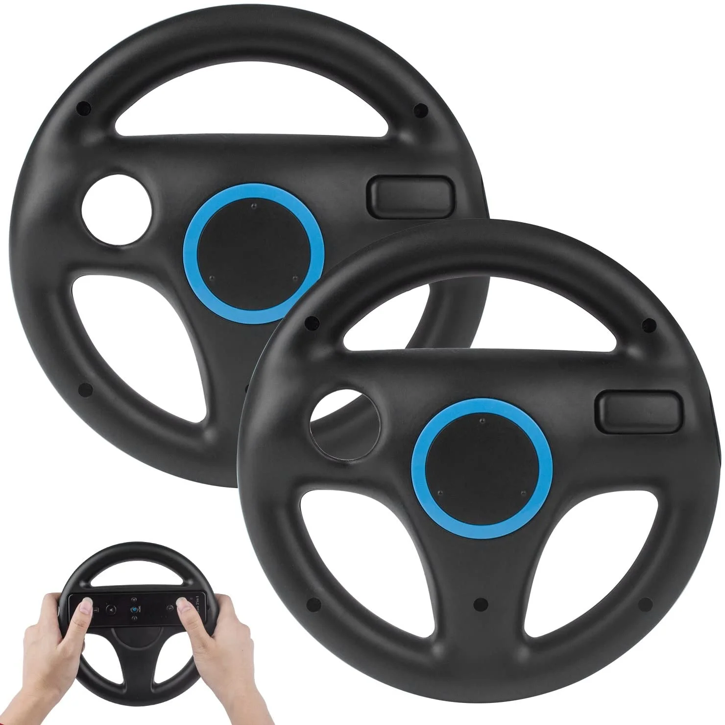 TechKen 2 st racingratt för Wii-fjärrkontroll