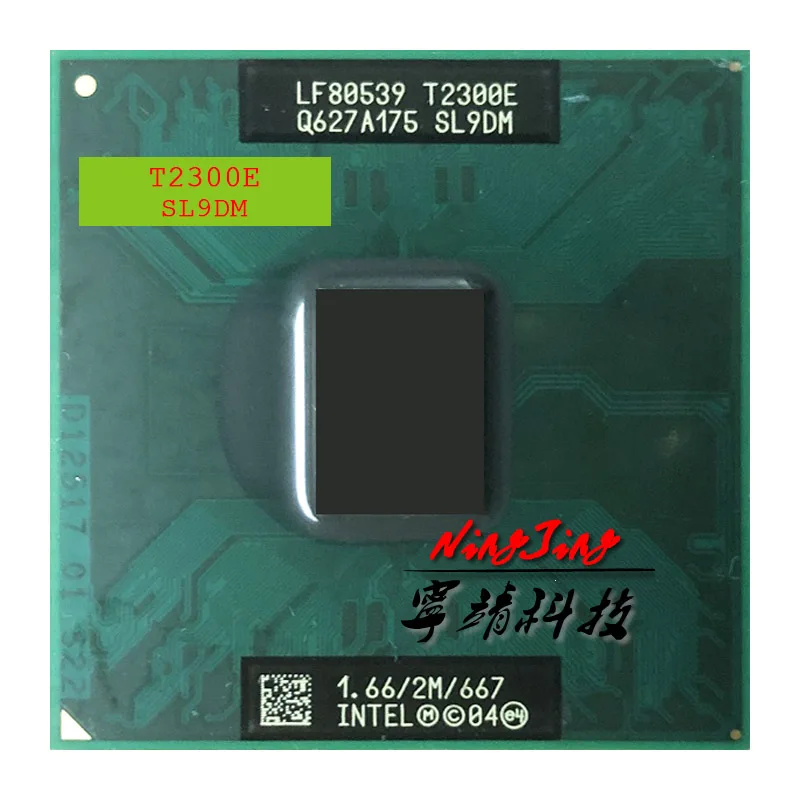c Duo T2300E SL9JE SL9DM 1,6 GHz dubbelkärnig processorprocessor med dubbla trådar 2 m 31 W uttag M/MPGA478MT