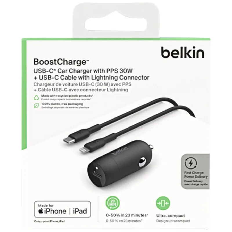Belkin BoostCharge 30W snabb billaddare