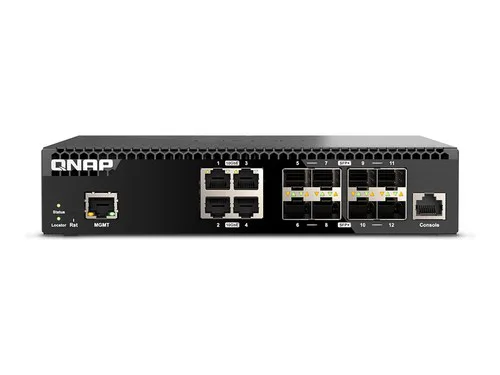 QSW-M3212R-8S4T nätverksswitchar hanterad 10G Ethernet (100/1000/10000) 1U