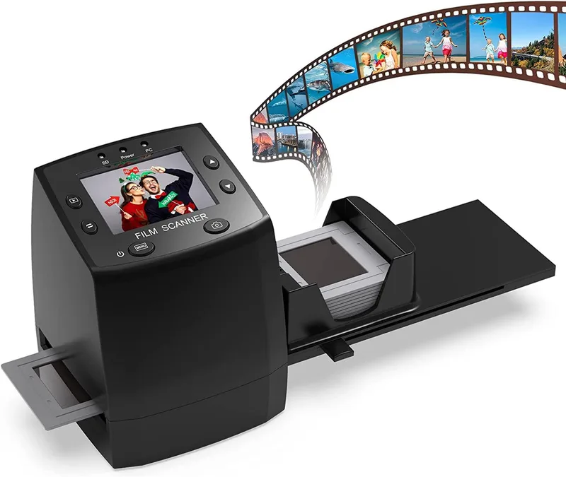 22MP Film Slide Scanner, Mini Digital Film Slide Viewer, med 2,4 i LCD-skärm, konvertera 135 110 126 Film Slides Negativ till JPEG-foton