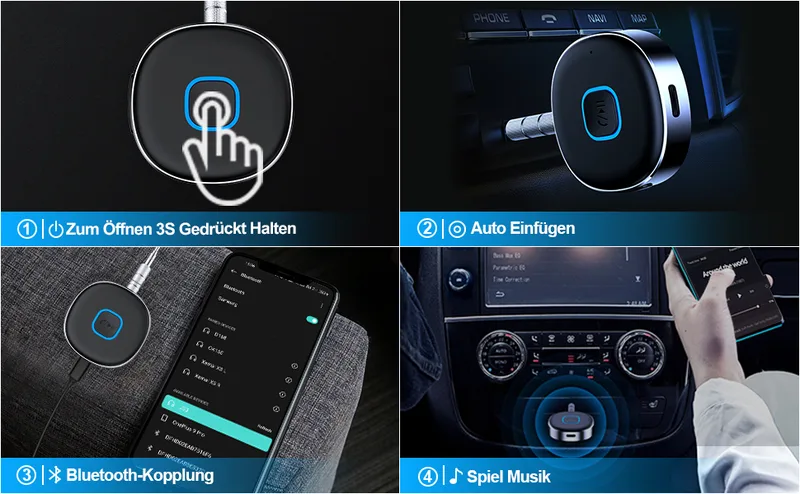 Naroote TrådlöS Bluetooth Music Interface Adapter Stabil Anslutning Bil Bluetooth Adapter för A B C E S G CLS GLK SLK Class