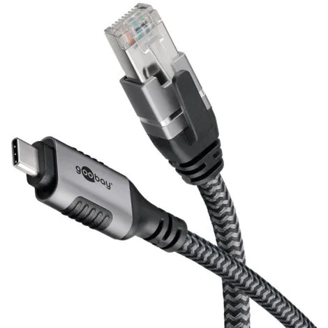 goobay 70752 CAT 6 USB-C 3.1 till RJ45 Ethernet-kabel