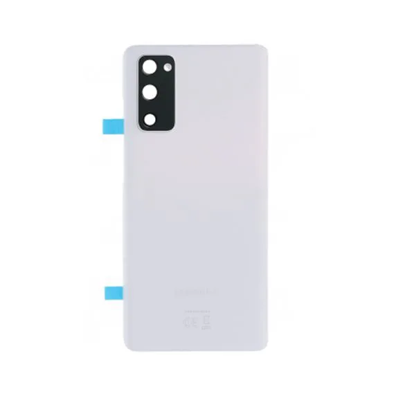 SPES Original Samsung backcover baksida batterilucka lock för Samsung Galaxy S20 FE 5G G781B/S20 FE 4G G780F Cloud White/Vit med fabriksmonterade själ