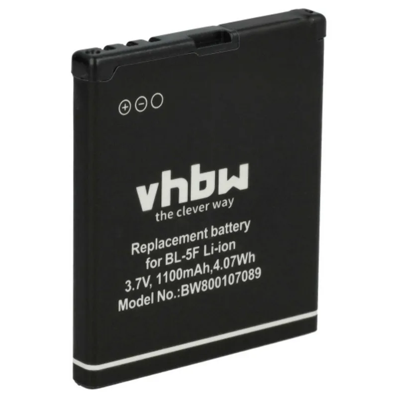vhbw Batteriersättning för Nokia BL-5F