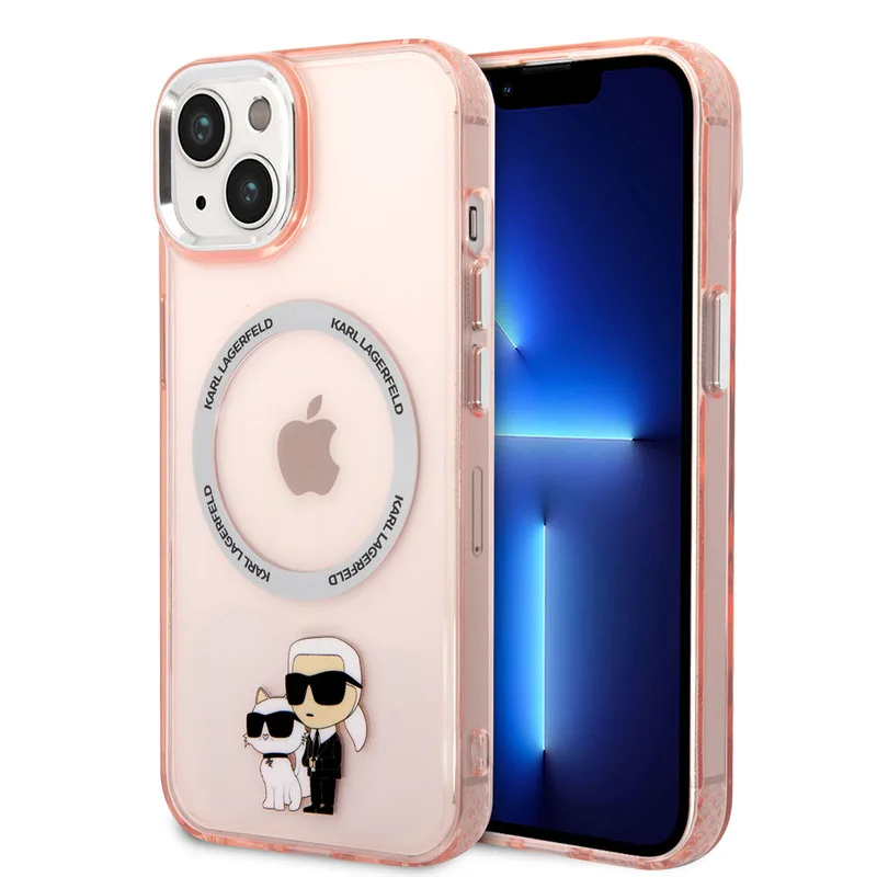 Karl Lagerfeld iPhone 14 Skal Magsafe Iconic Karl & Choupette