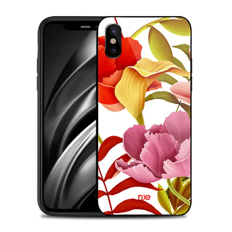 Skin för Iphone X/XS Blommor - Rosa