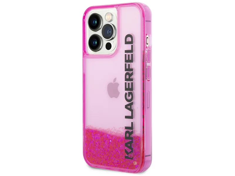 Karl Lagerfeld Rosa Glitter Fodral för iPhone 14