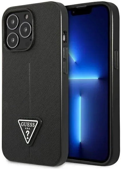 Guess iPhone 14 Pro Max Skal Saffiano Triangle Logo