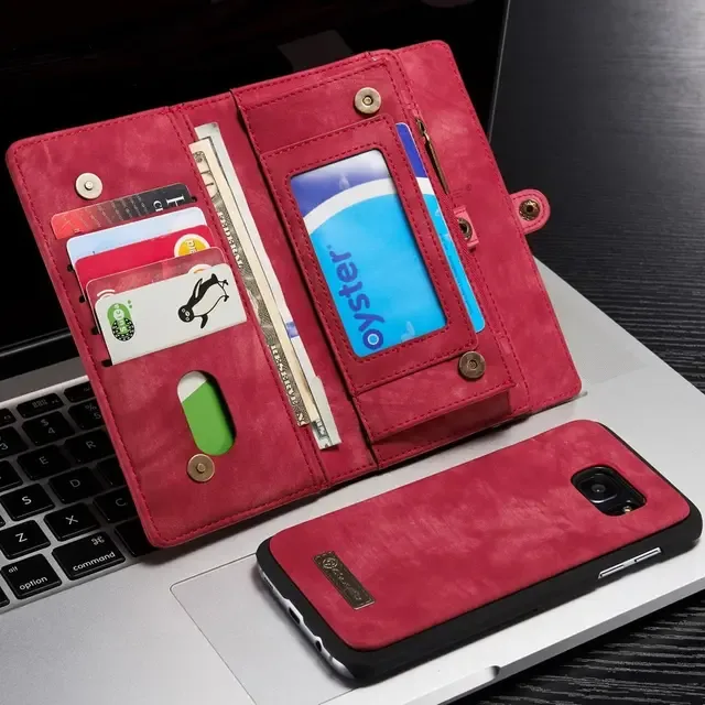 CaseMe Samsung Galaxy S7 Edge Retro läder Plånboksfodral