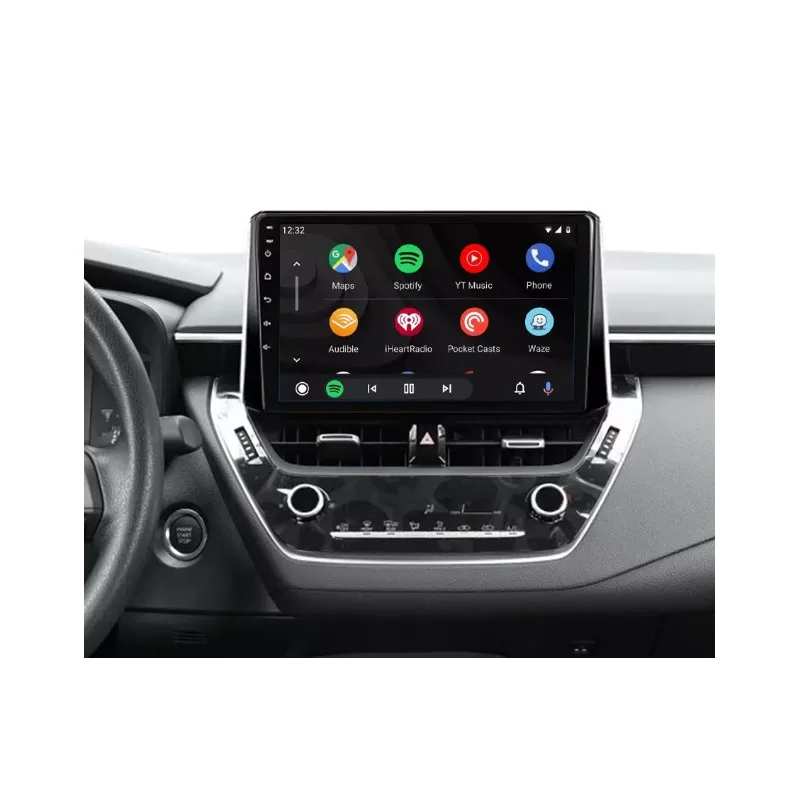 Trådlös Carplay & Android Auto Skärm för Toyota Auris Hybrid Bilradio GPS-navigering Röststyrning 4 Core Wifi 1G+32G