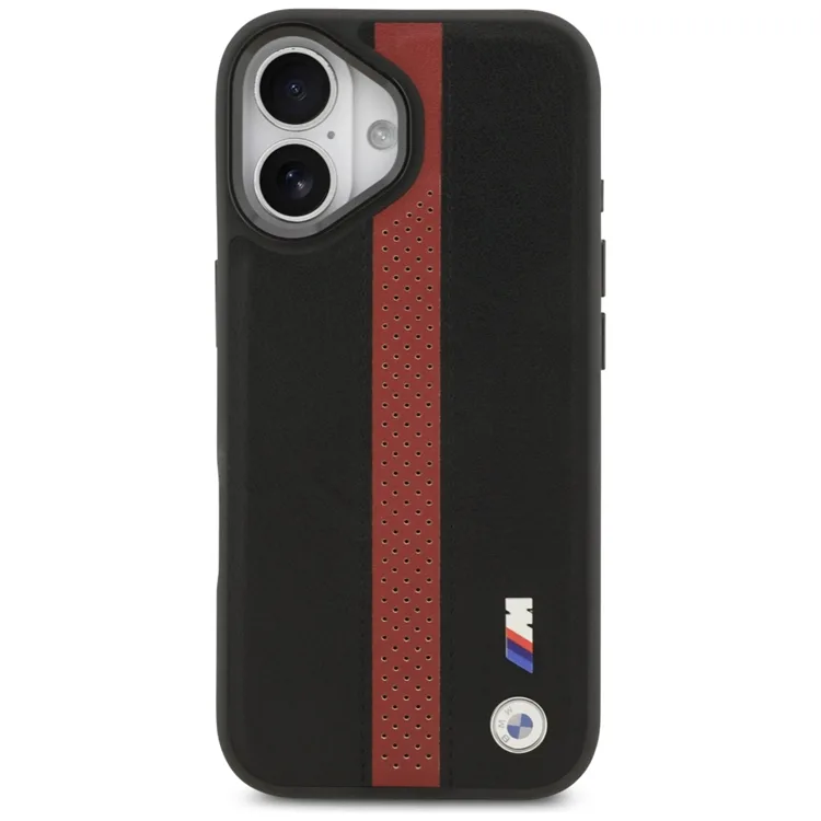 BMW Mobilskal till iPhone 15 Pro Läder Textured & Stripe
