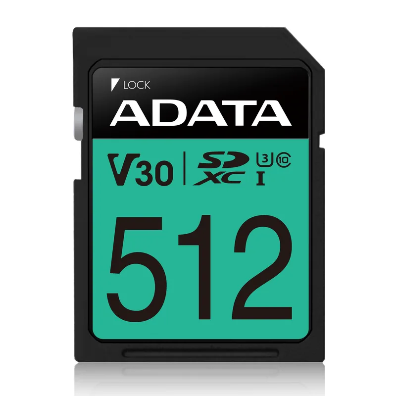 ADATA Premier Pro microSDXC 512GB, UHS-I U3 Class 10 (V30S), svart, 100/80 MB/s